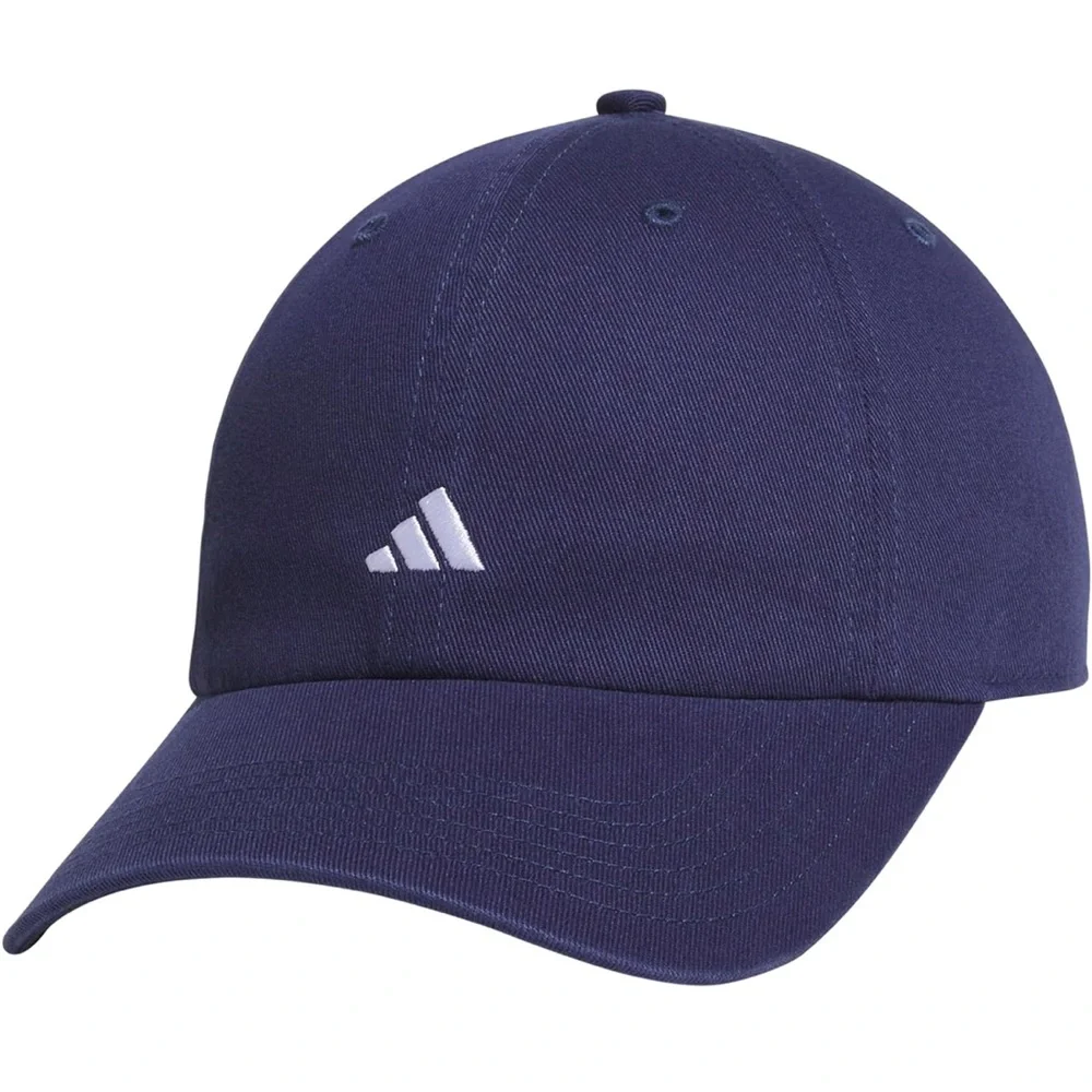 NWT adidas Women's Saturday 3 Hat, relaxed fit athletic adjustable cap navy blue - Picture 2 of 5